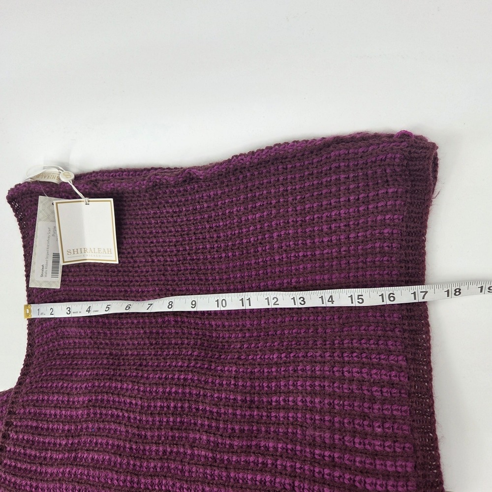 Stitch Fix Shiraleah Wallis Infinity Scarf OS Purple Brown Knit Boho Cozy NWT - Picture 3 of 5